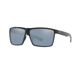 Costa Del Mar Rincon - Shiny Black Frame - 580P Gray Silver Mirror Lens