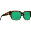 Costa Del Mar Waterwoman Shny Plm Tort Frame 580P - Green MIrror Lens