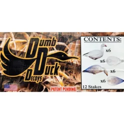 Dumb Duck Decoys Snow Goose 3D Silhouette Snow Goose Decoys - 1 Dozen